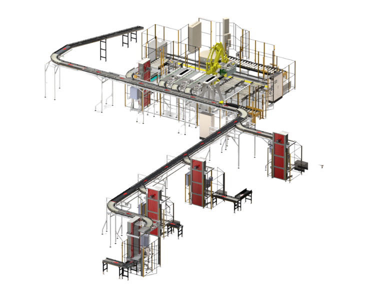 Palettiseur multilignes